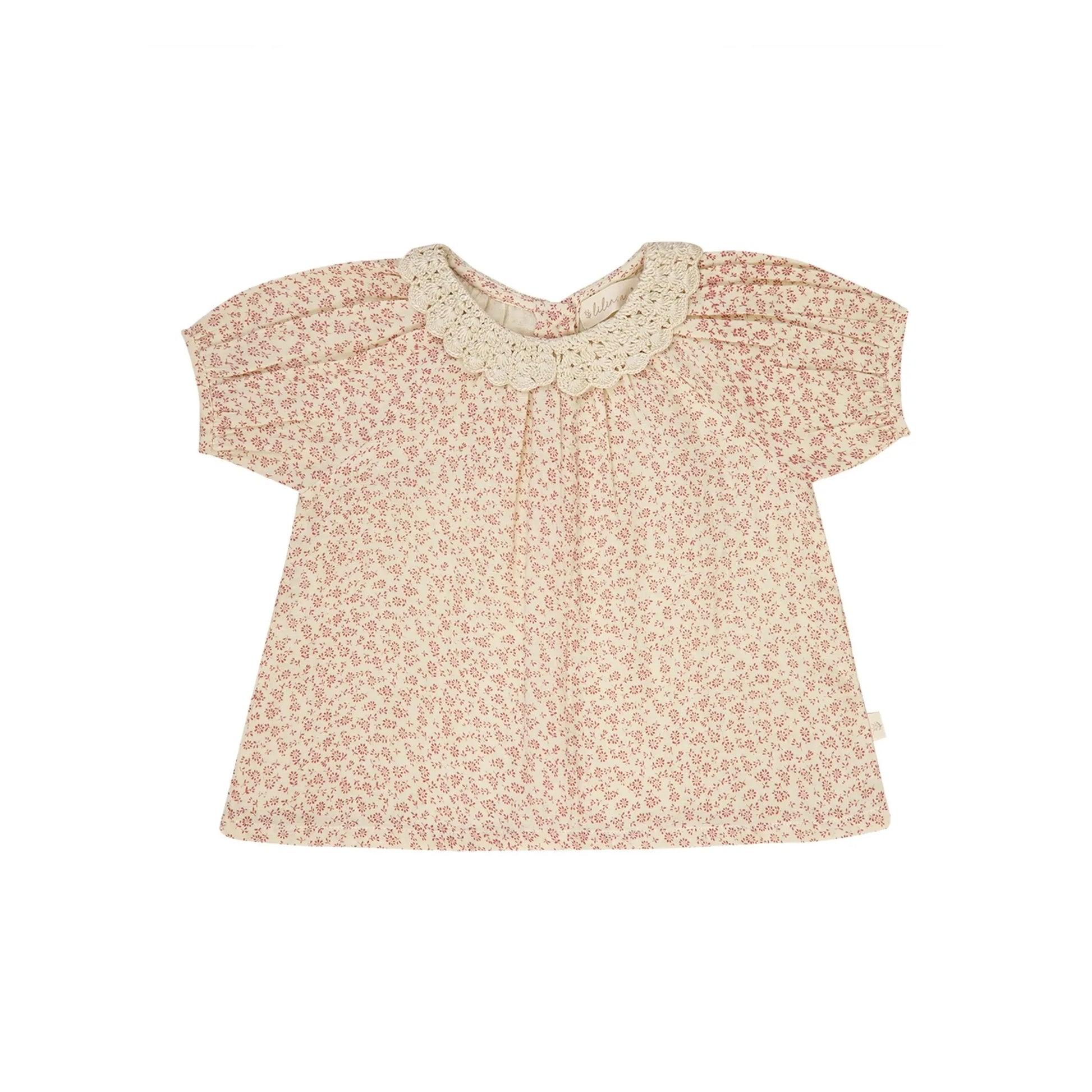 Lilinoa - Blouse Crochet collar Charlotte Liberty | Ecru