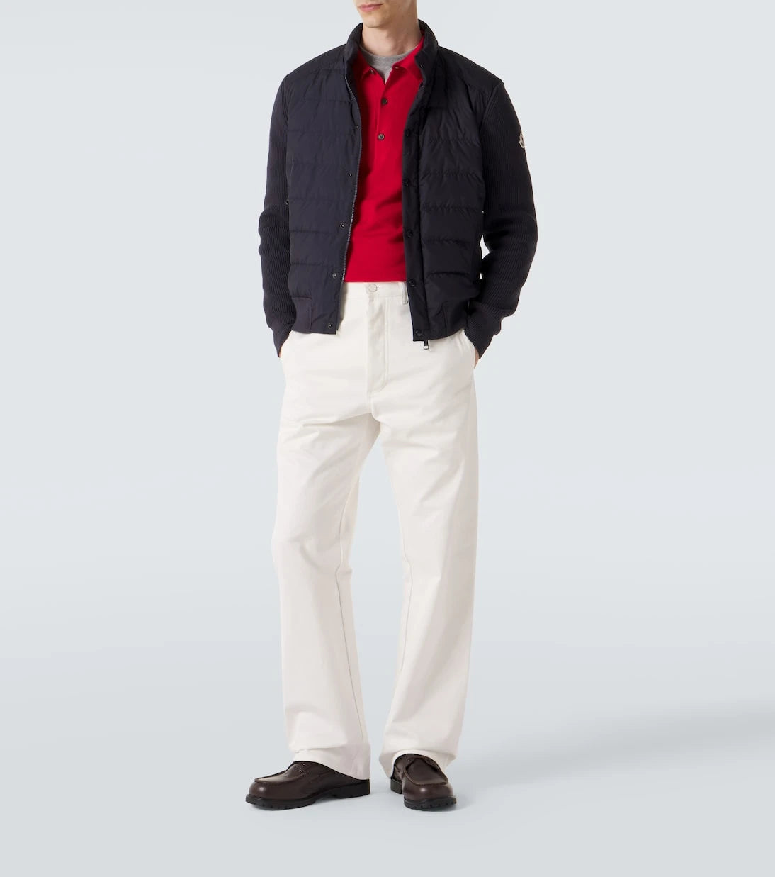 Moncler - Down-paneled cotton-blend cardigan