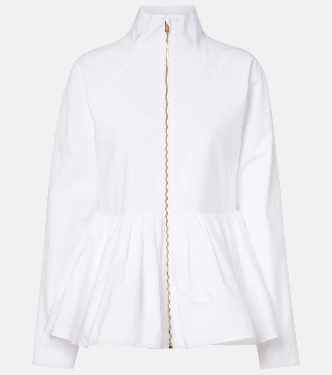Alaïa - Peplum cotton poplin jacket