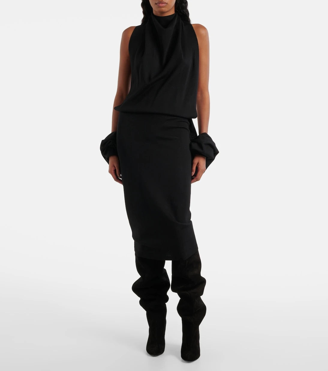 Alaïa - Pencere Detaylı midi elbise