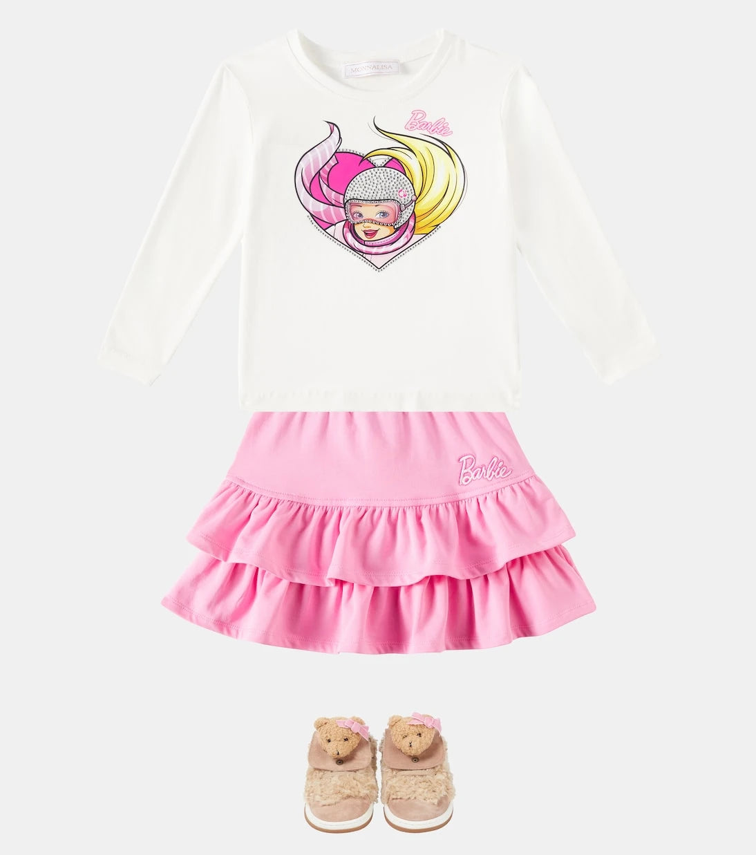 Monnalisa - x Barbie® cotton-blend T-shirt