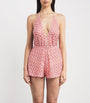 Missoni Red Metallic Crochet Playsuit