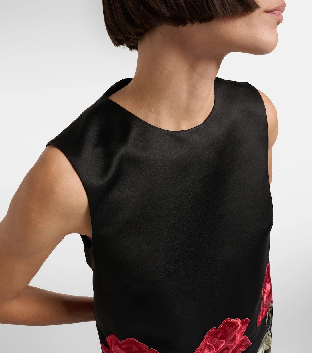 Leo Lin - Yvonne floral embroidered minidress