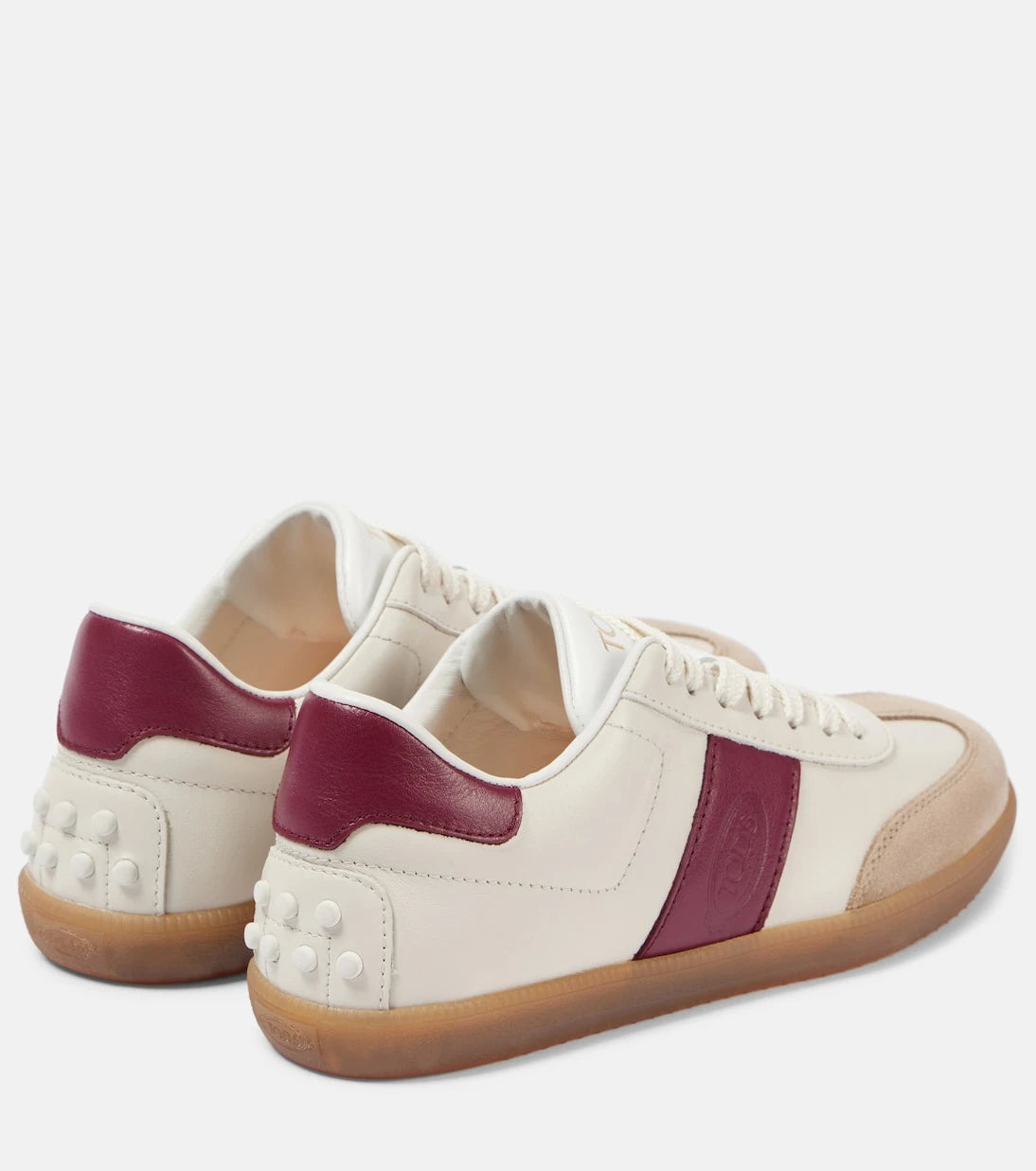 Tod's - حذاء سنيكرز تودز تابز من الجلد بلمسات شمواه