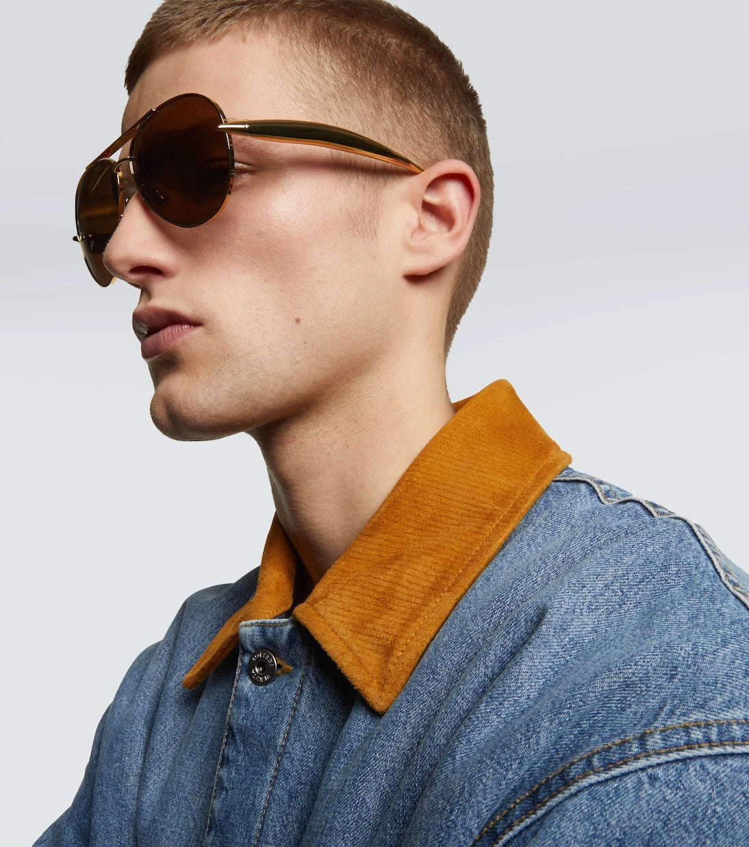 Bottega Veneta - نظارة شمسية Aviator