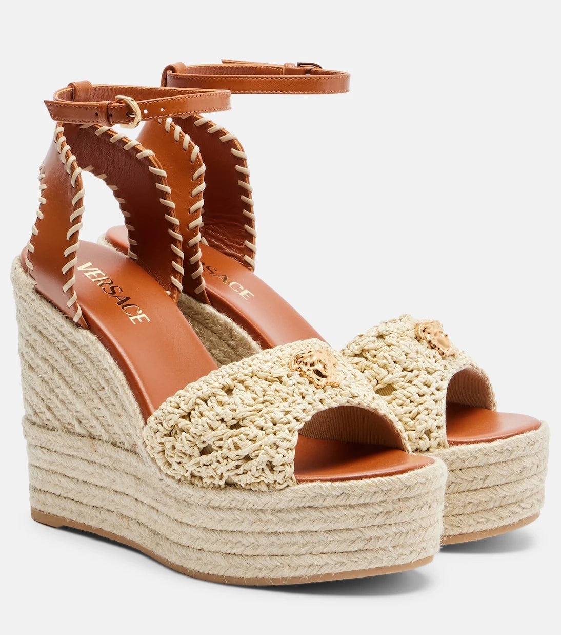 Versace - Medusa espadrille wedge sandals