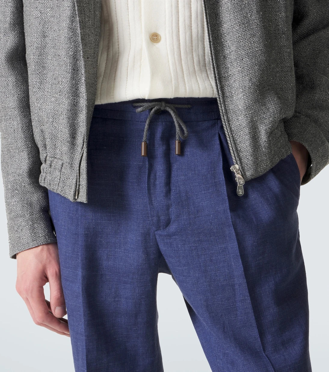 Slowear - Linen, wool and silk tapered pants