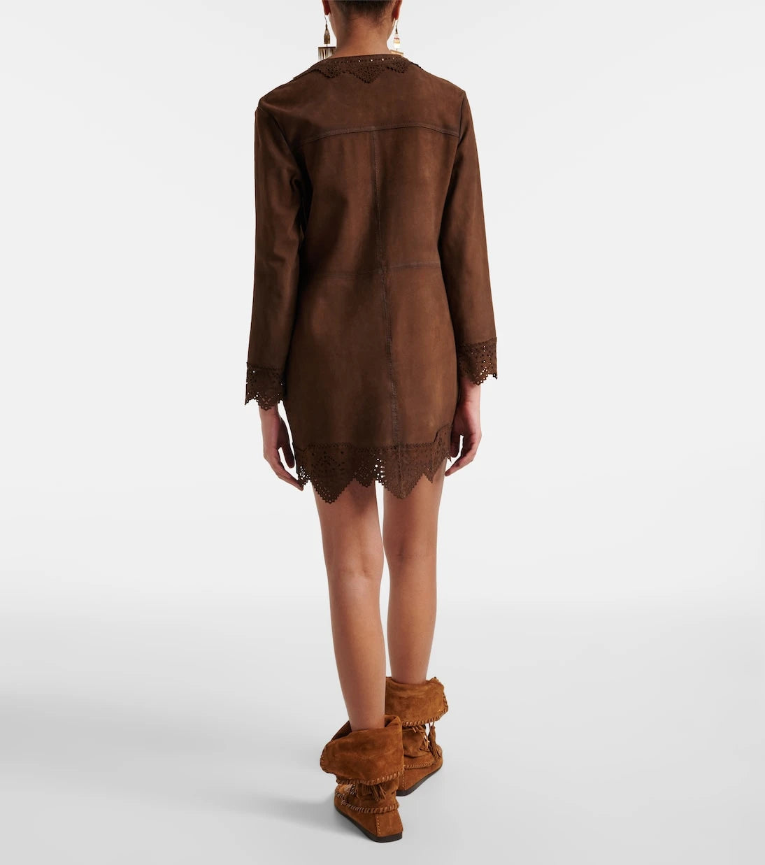 Isabel Marant - Charlina lace-up suede minidress