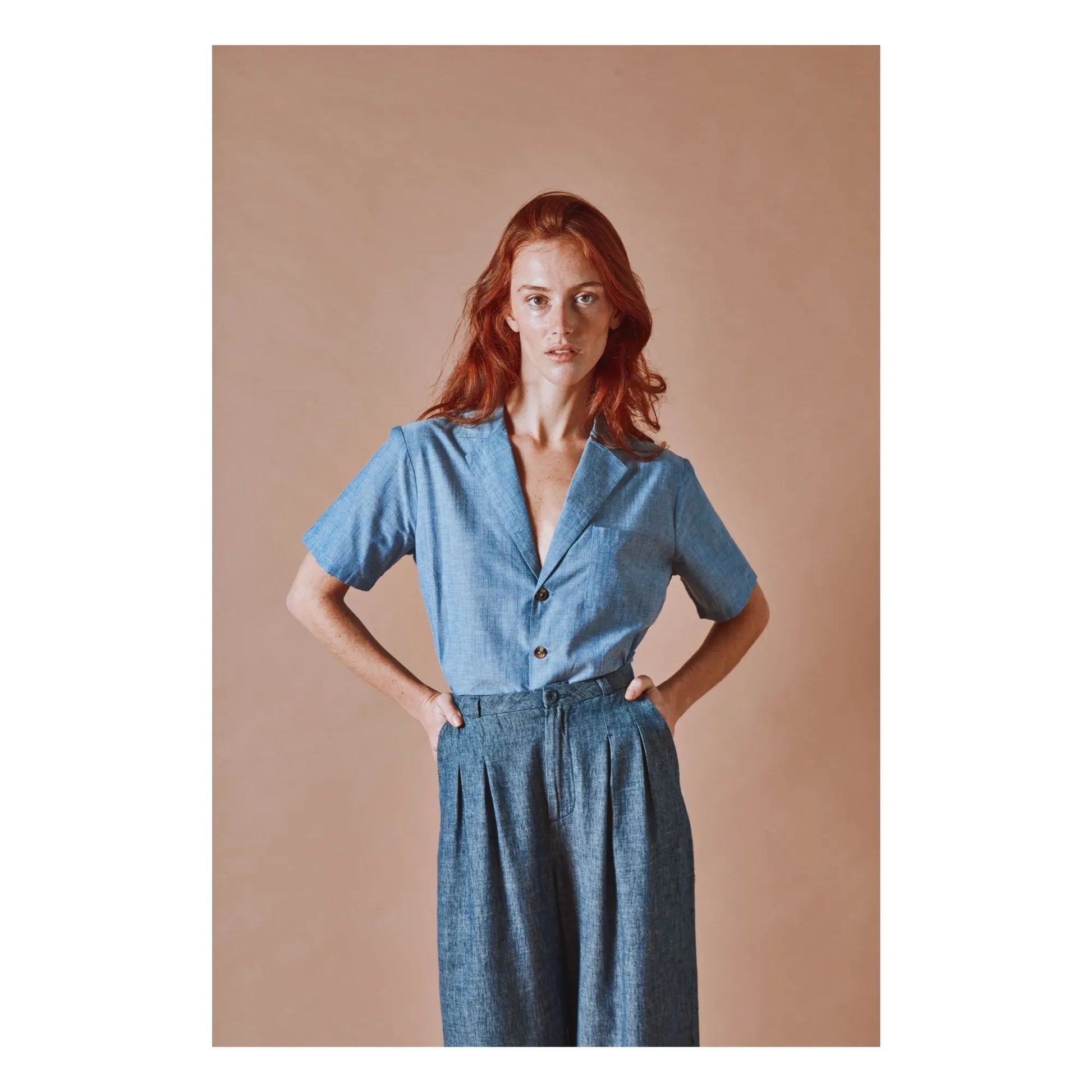 Emile et Ida - Linen and cotton pants | Navy blue