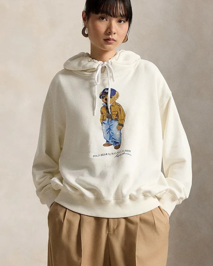 Polo Ralph Lauren kadın kapüşonlu pamuklu sweatshirt