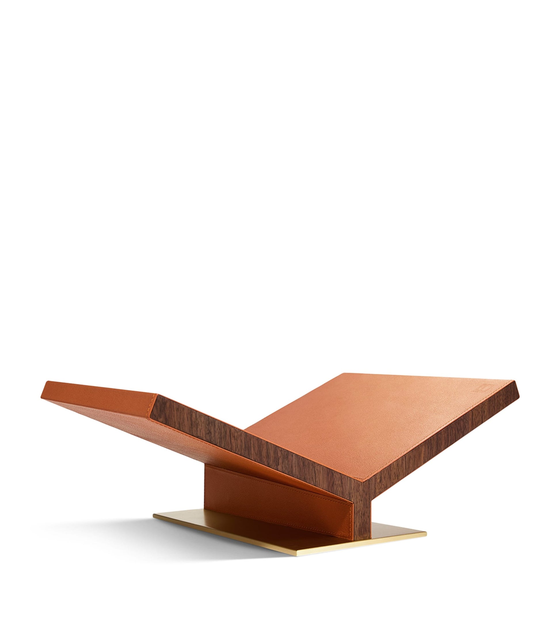 Walnut-Leather Classic Collector Bookstand