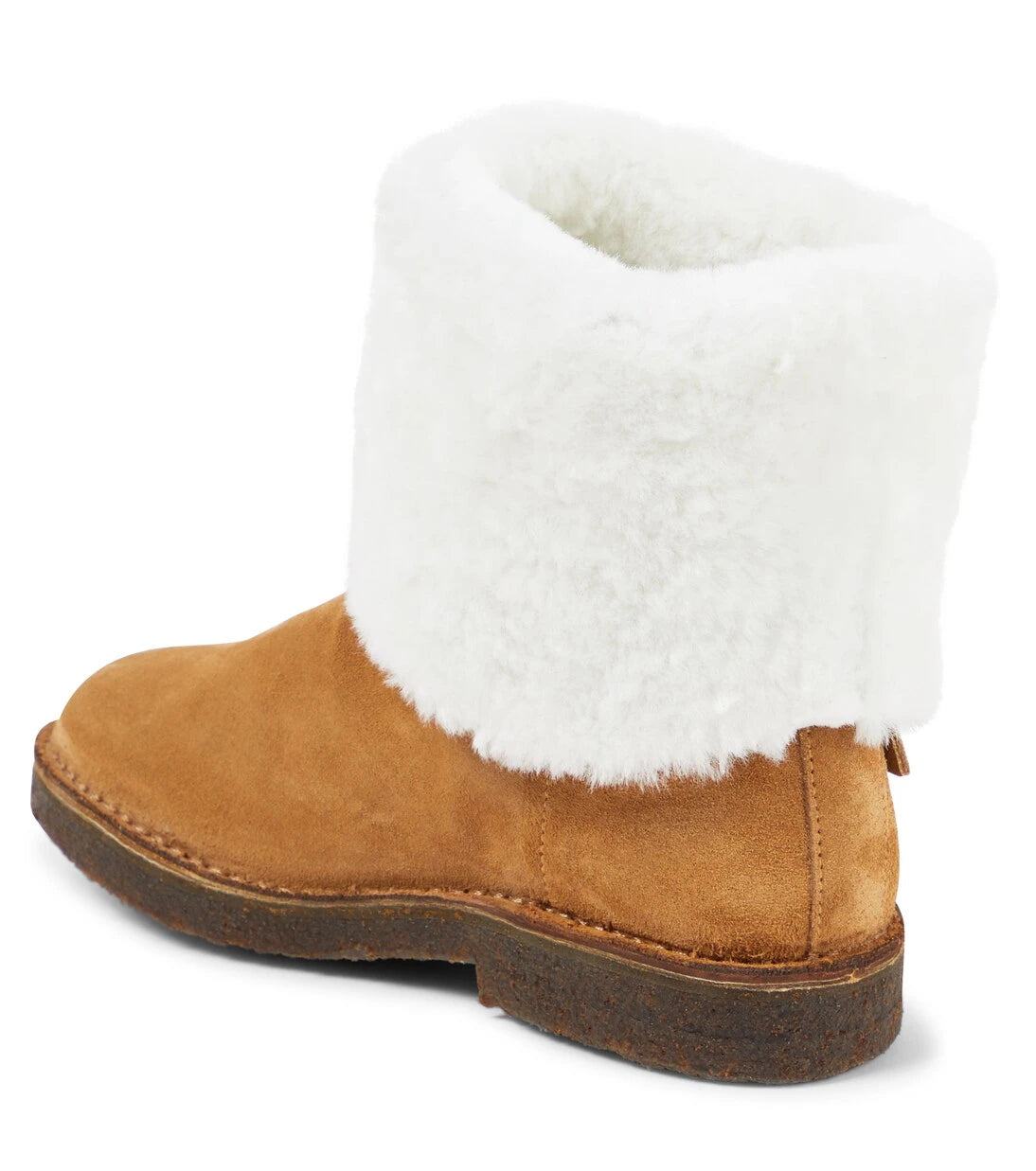 PèPè - Shearling-trimmed suede ankle boots