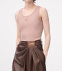 LOEWE Pink Silk-Blend Anagram Tank Top