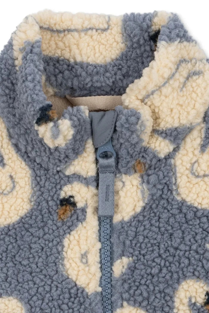 Konges Sløjd çocuk polar ceket JODY TEDDY JACKET GRS