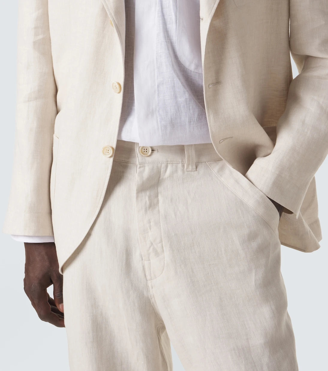 Brunello Cucinelli - Linen straight pants