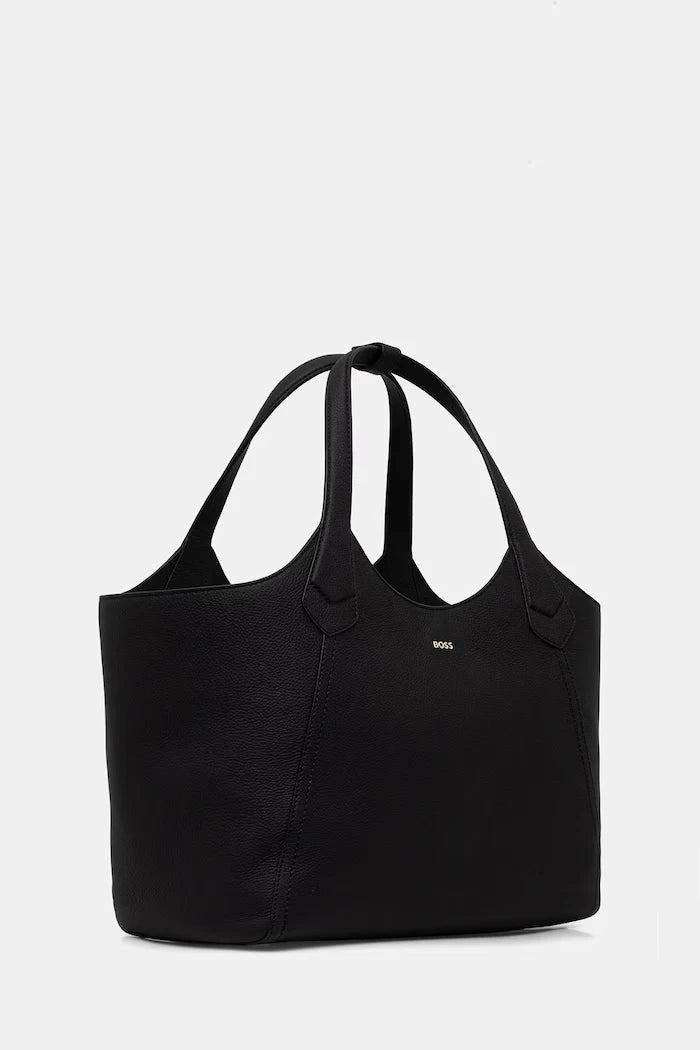 BOSS чанта дамска от кожа Lenah New Tote