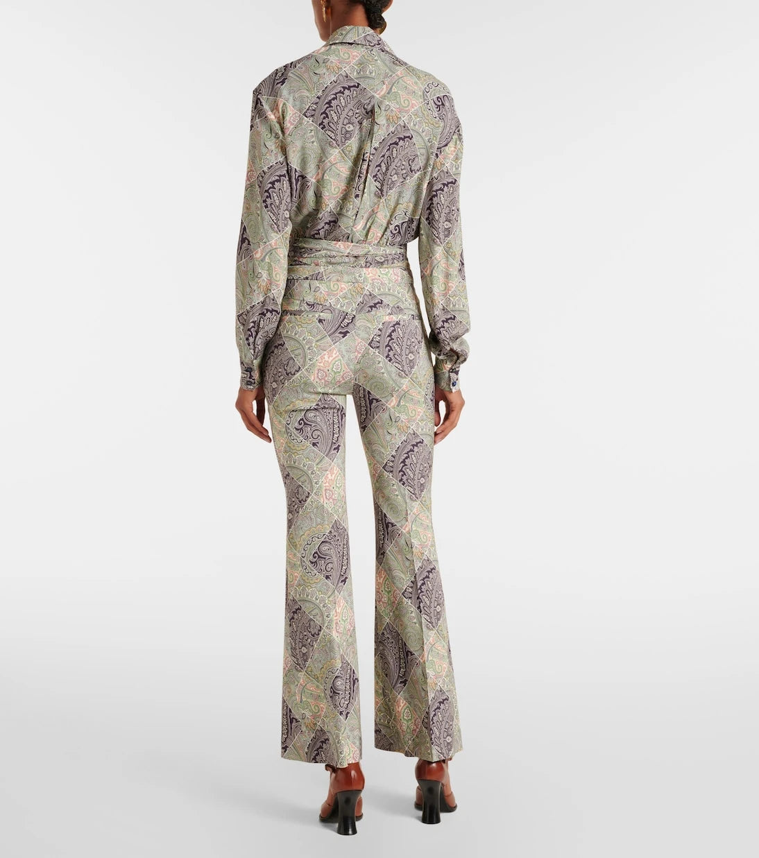 Etro - Paisley high-rise flared pants