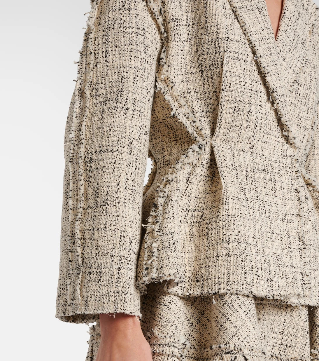 Erdem - Cotton-blend tweed peplum jacket