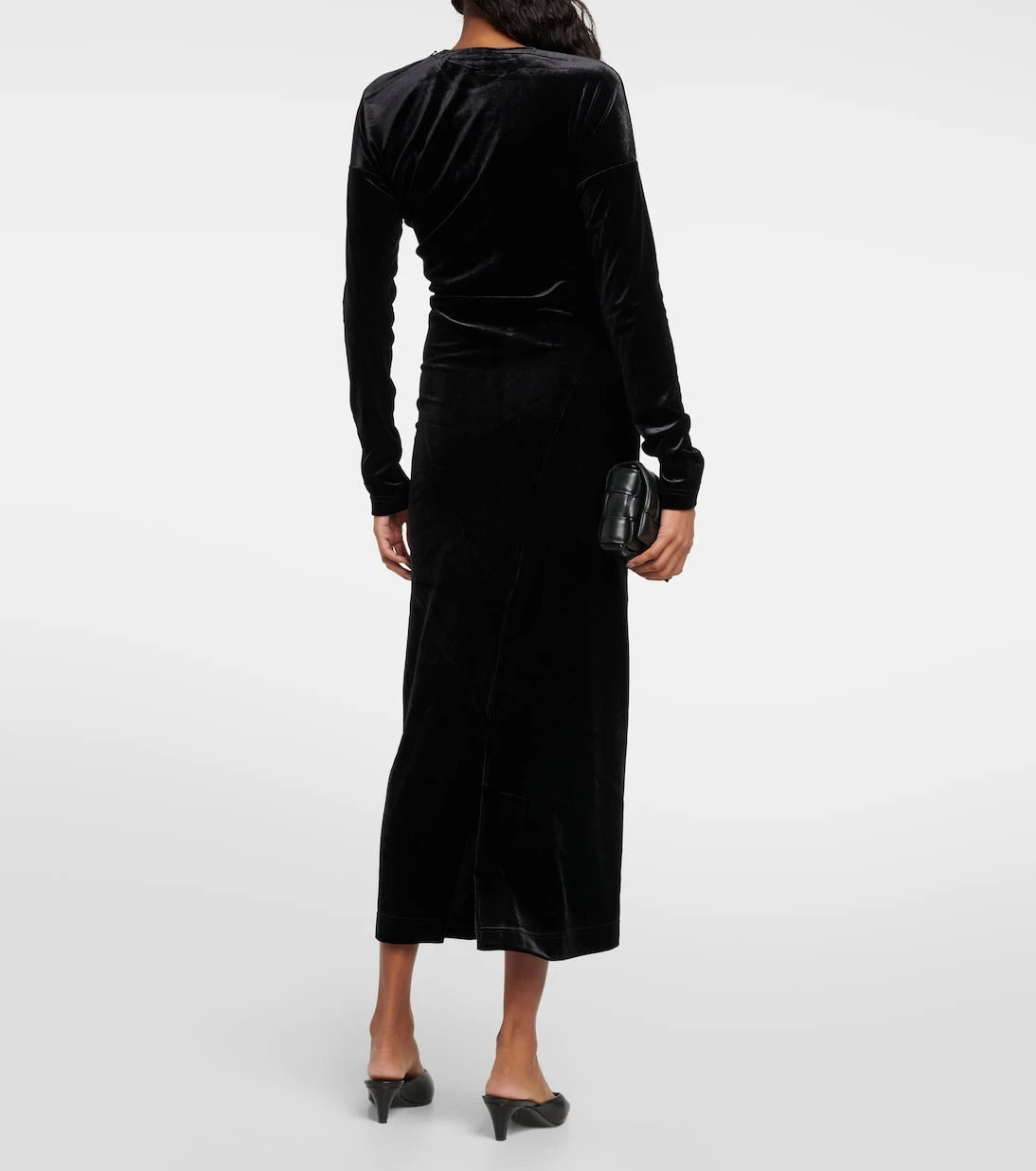 Toteme - Twisted velvet midi dress