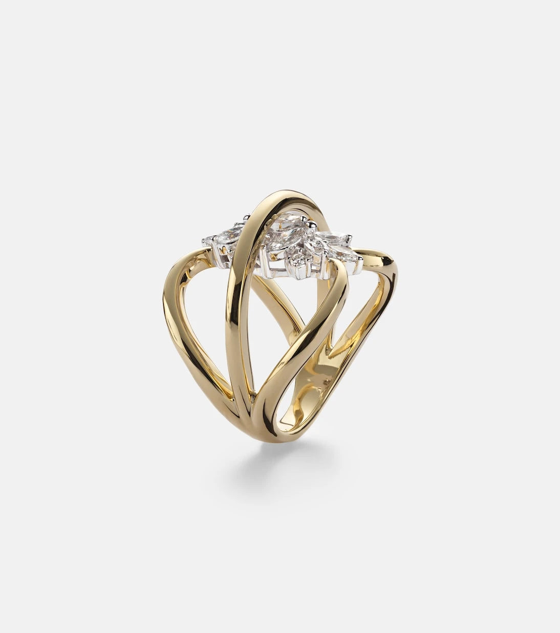 Yeprem - Golden Strada 18kt gold ring with diamonds