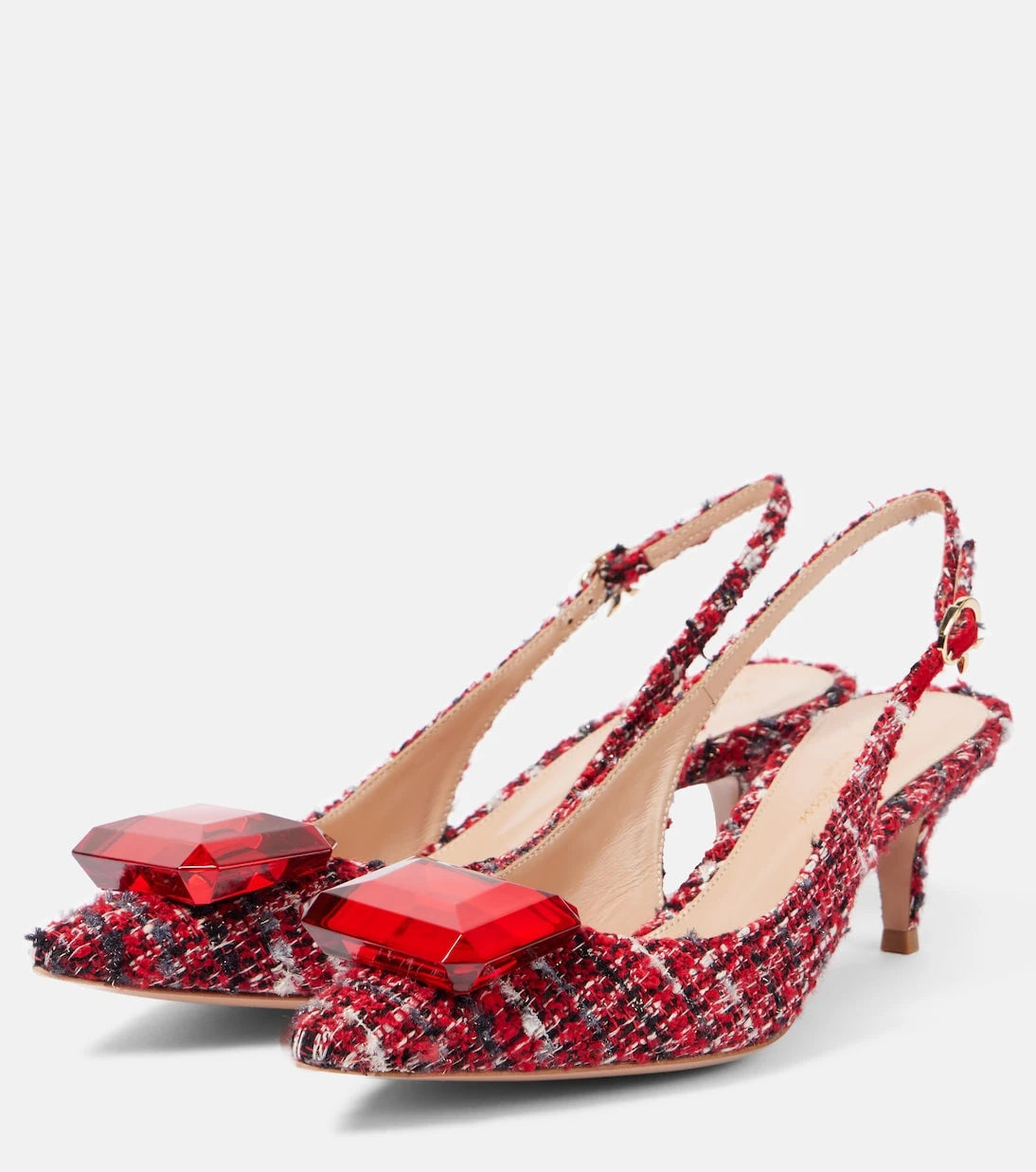 Gianvito Rossi - Jaipur bouclé slingback pumps