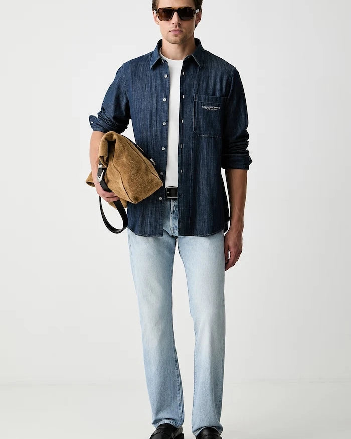 Armani Exchange erkek pamuklu gömlek