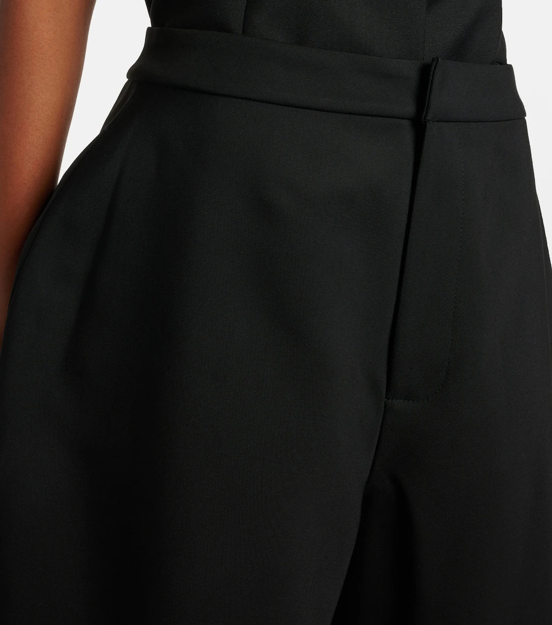 Róhe - High-rise crêpe barrel-leg pants