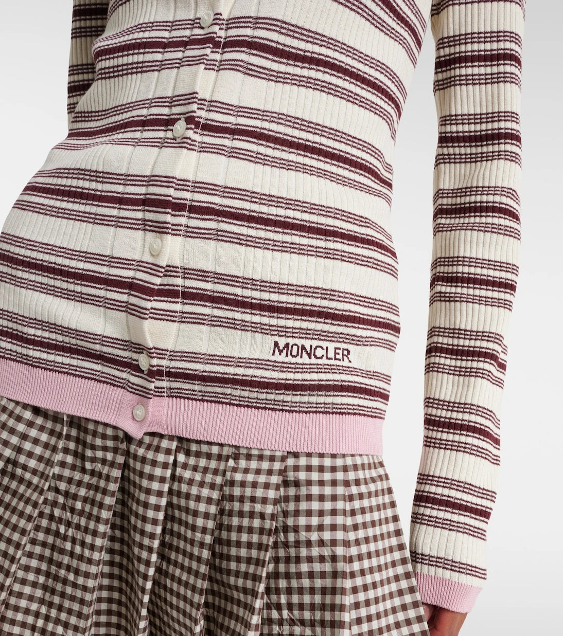 Moncler - Striped cotton polo shirt