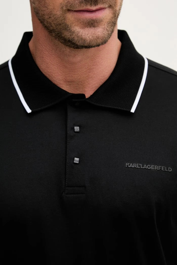 Karl Lagerfeld pamuklu erkek polo tişört