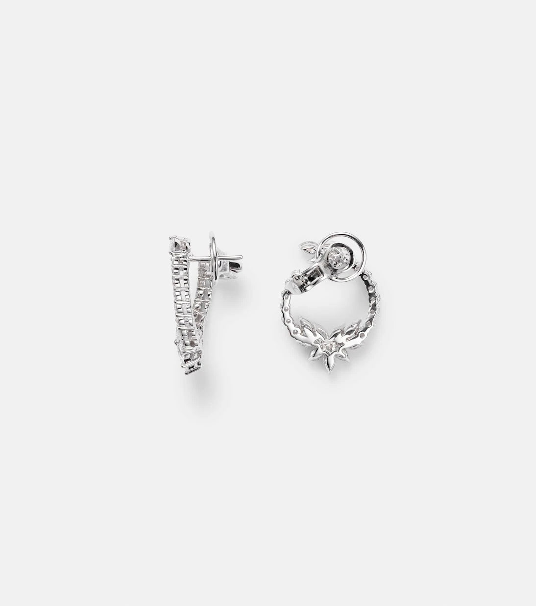 Yeprem - Y-Not 18kt white gold earrings with diamonds