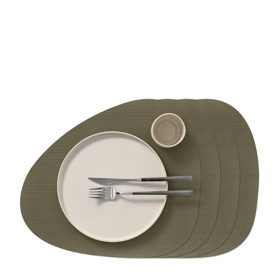 Large Curve Corduroy Placemat (Set of 4)