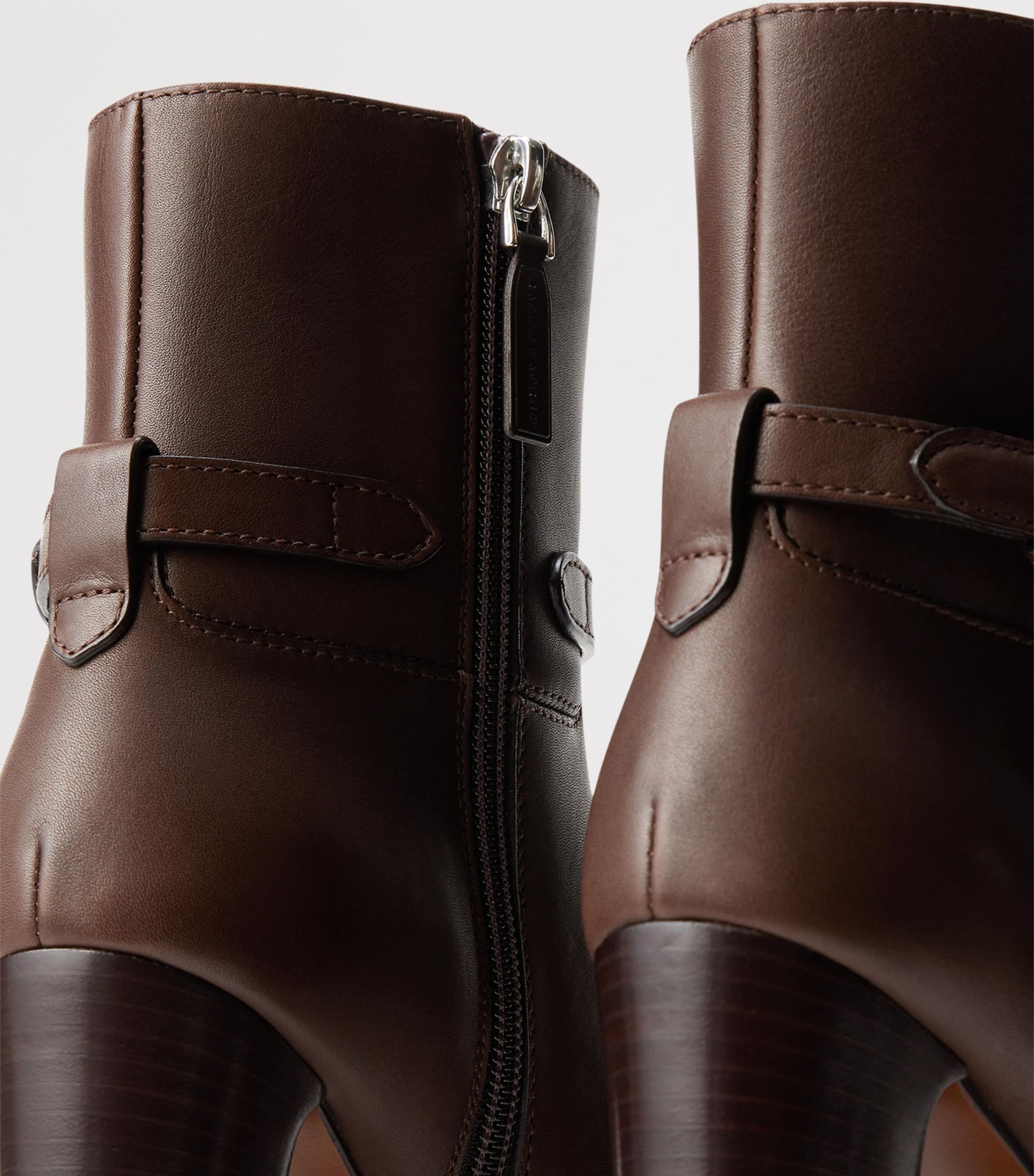 Brown Leather Donnely Ankle Boots 90