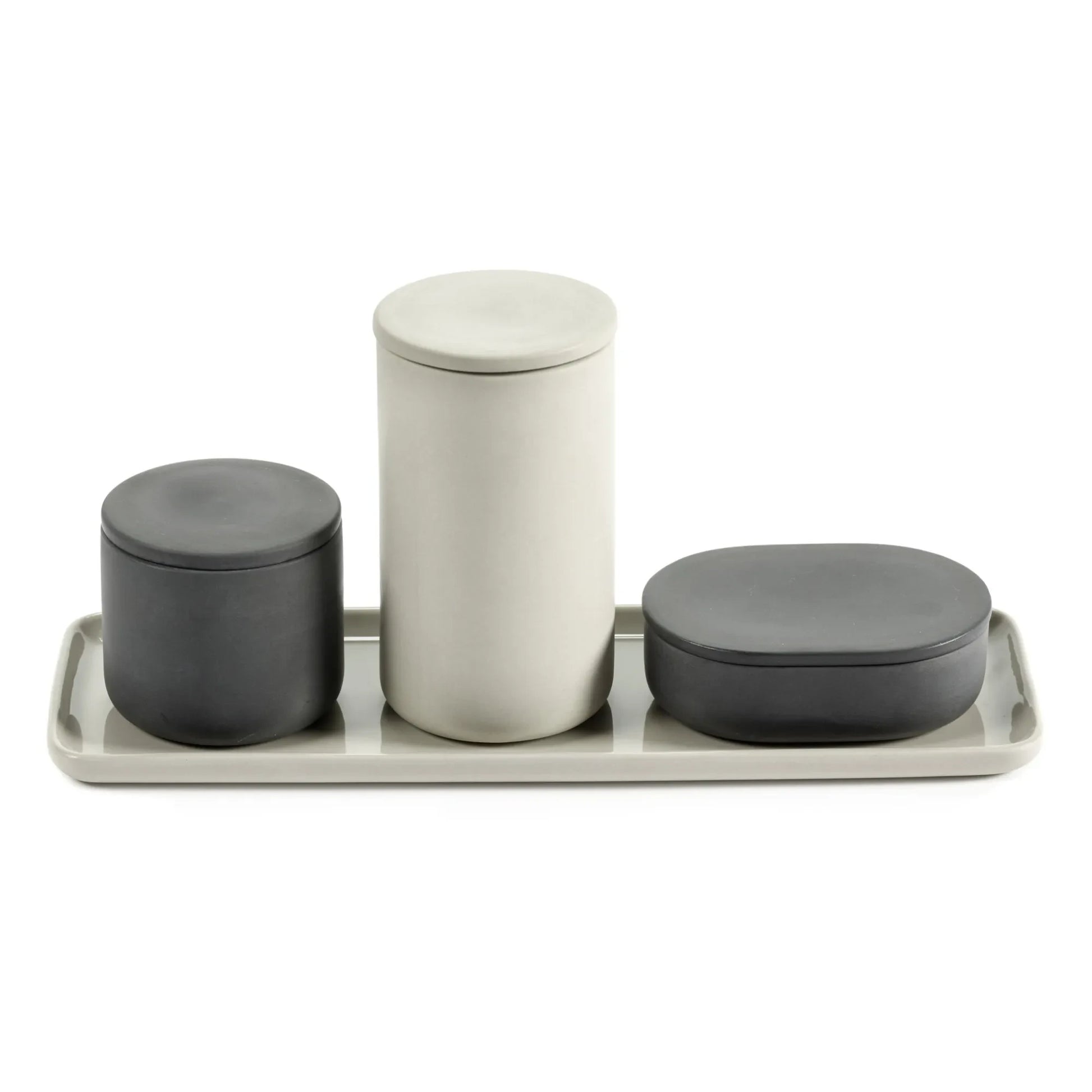 Serax - Round Container with Lid | Dark grey