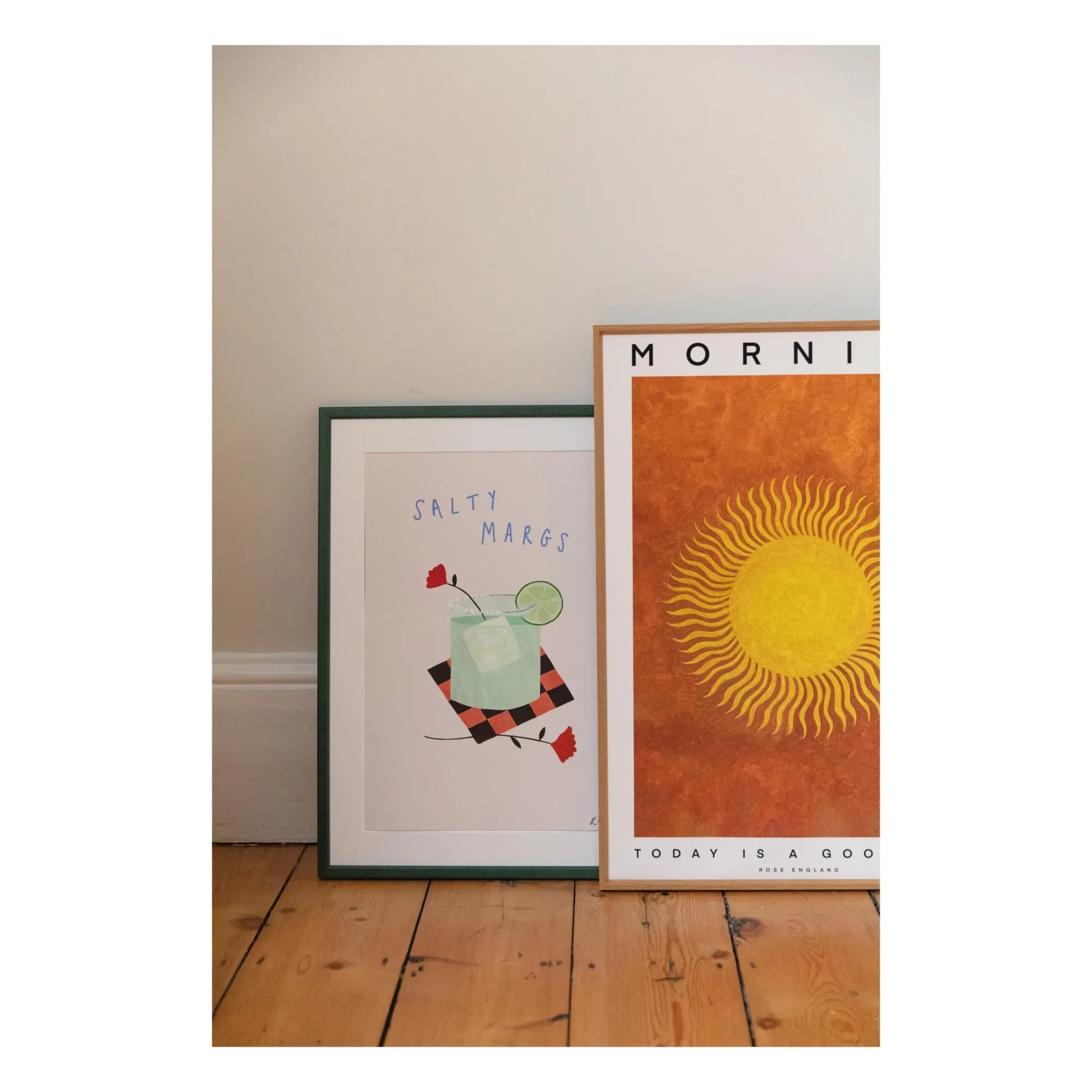 Rose England - Salty Margs Poster | Powder pink