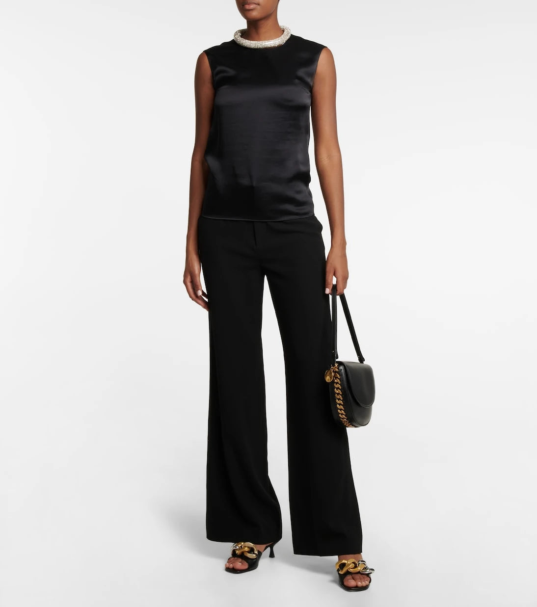 Stella McCartney - Crystal-embellished satin top