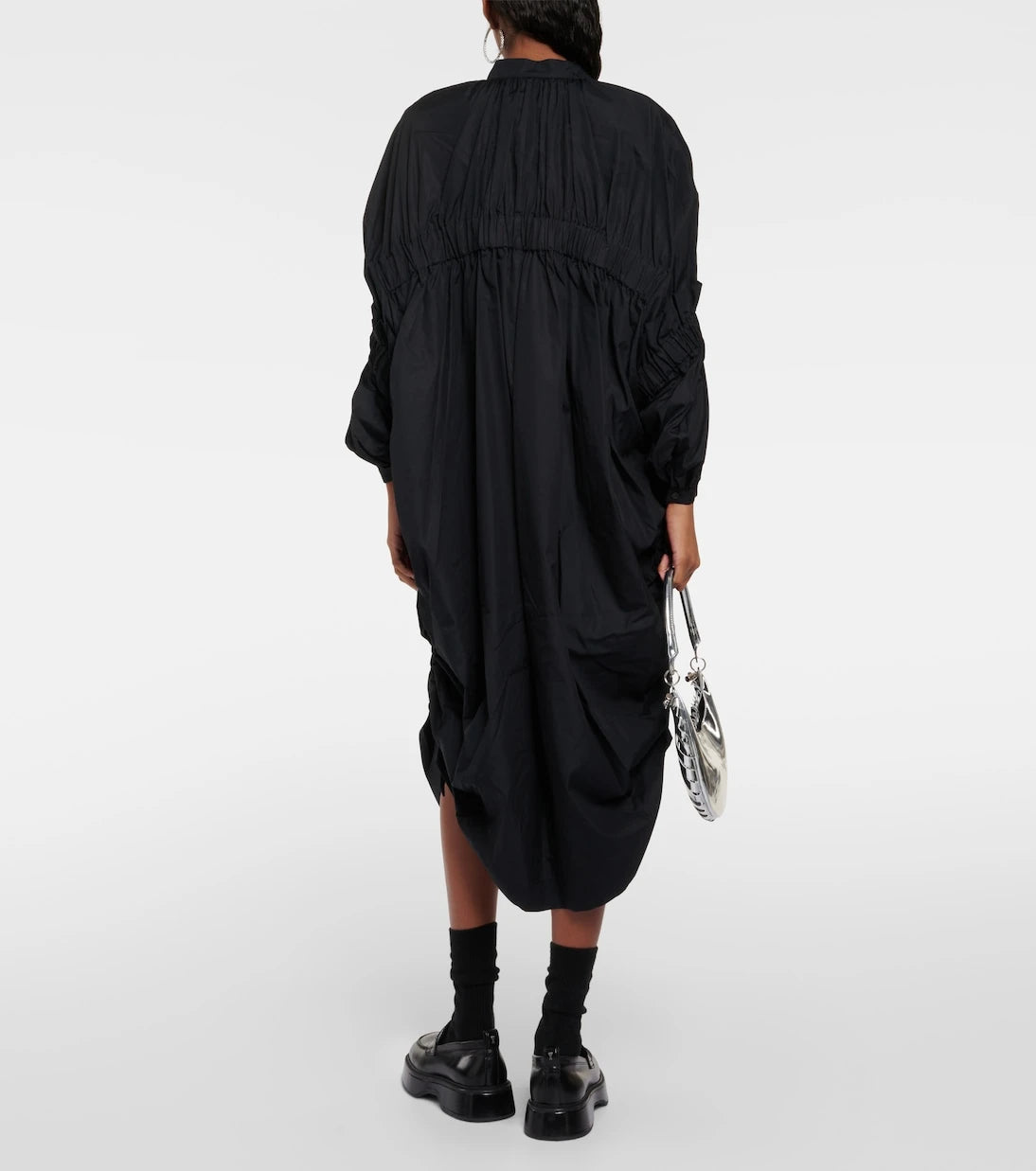 Noir Kei Ninomiya - Draped cotton midi dress