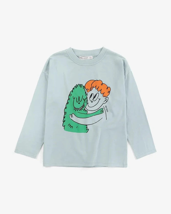 Bobo Choses çocuklar için pamuklu uzun kollu bluz Hug Hairy Monster