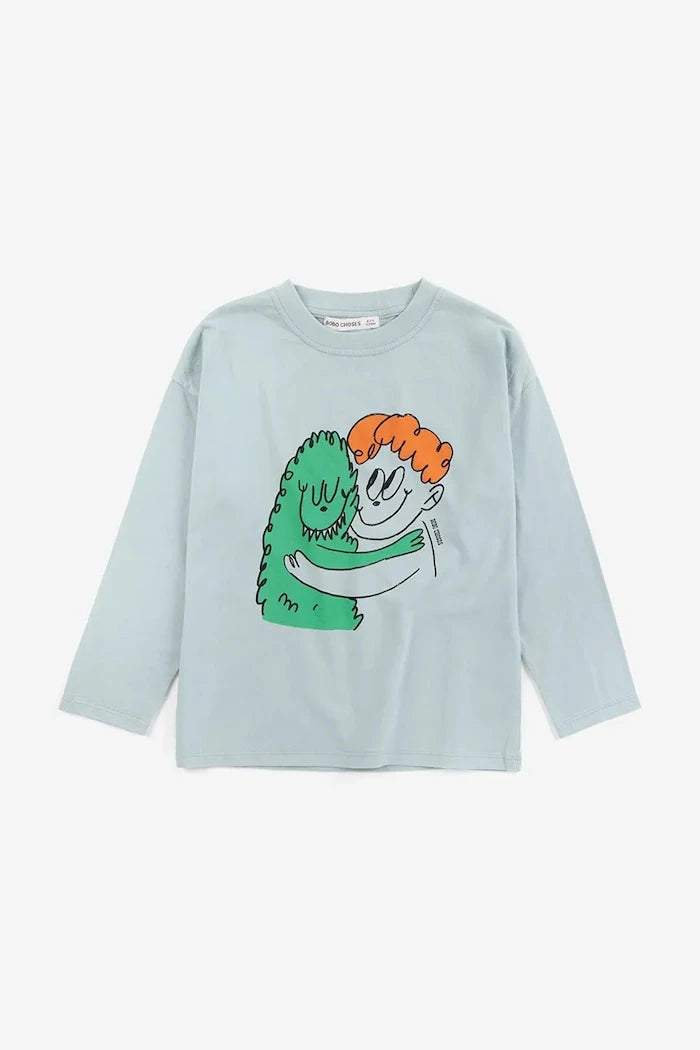 Bobo Choses çocuklar için pamuklu uzun kollu bluz Hug Hairy Monster