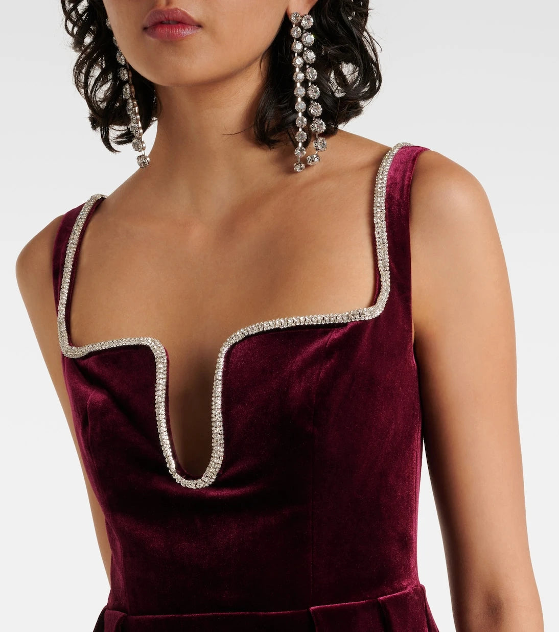Self-Portrait - Velvet minidress