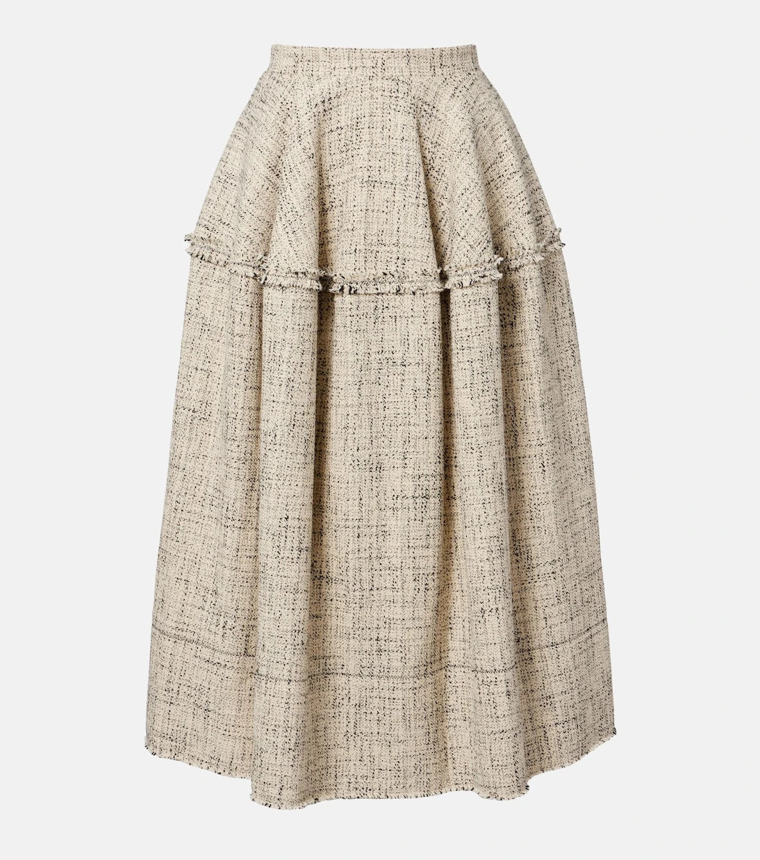 Erdem - Cotton-blend tweed midi skirt