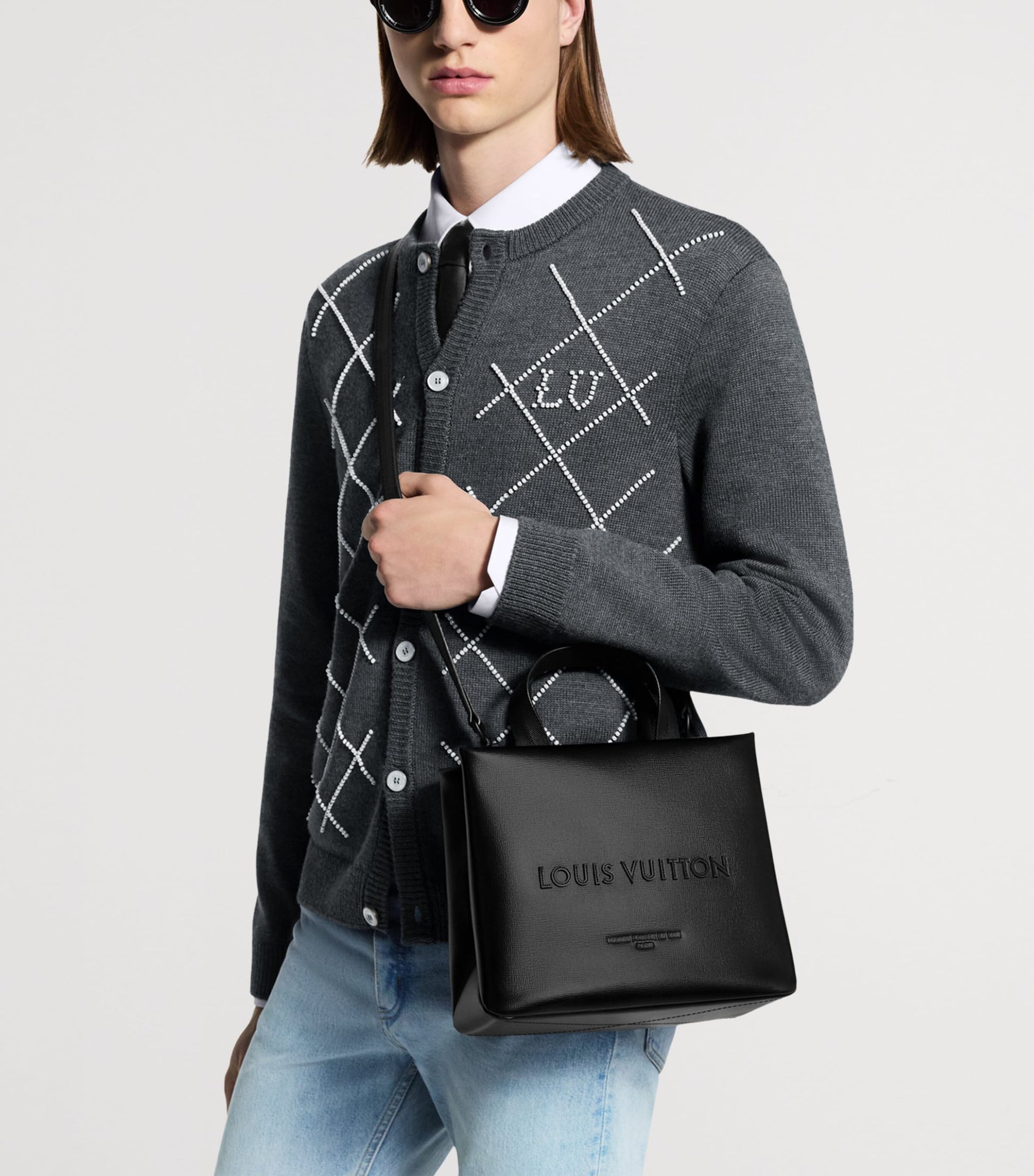 LOUIS VUITTON Mini Leather Shopper Tote Bag