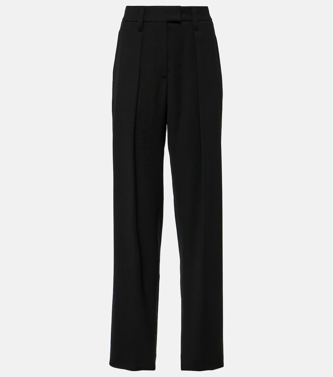Brunello Cucinelli - High-rise gabardine wide-leg pants