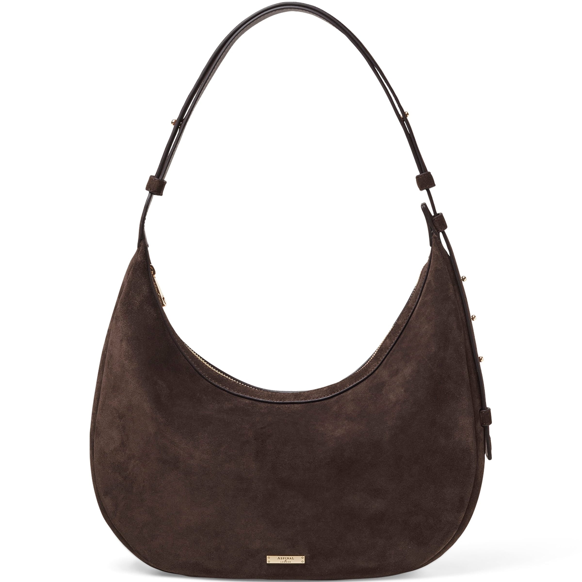 Suede Hudson Crescent Cross-Body Bag