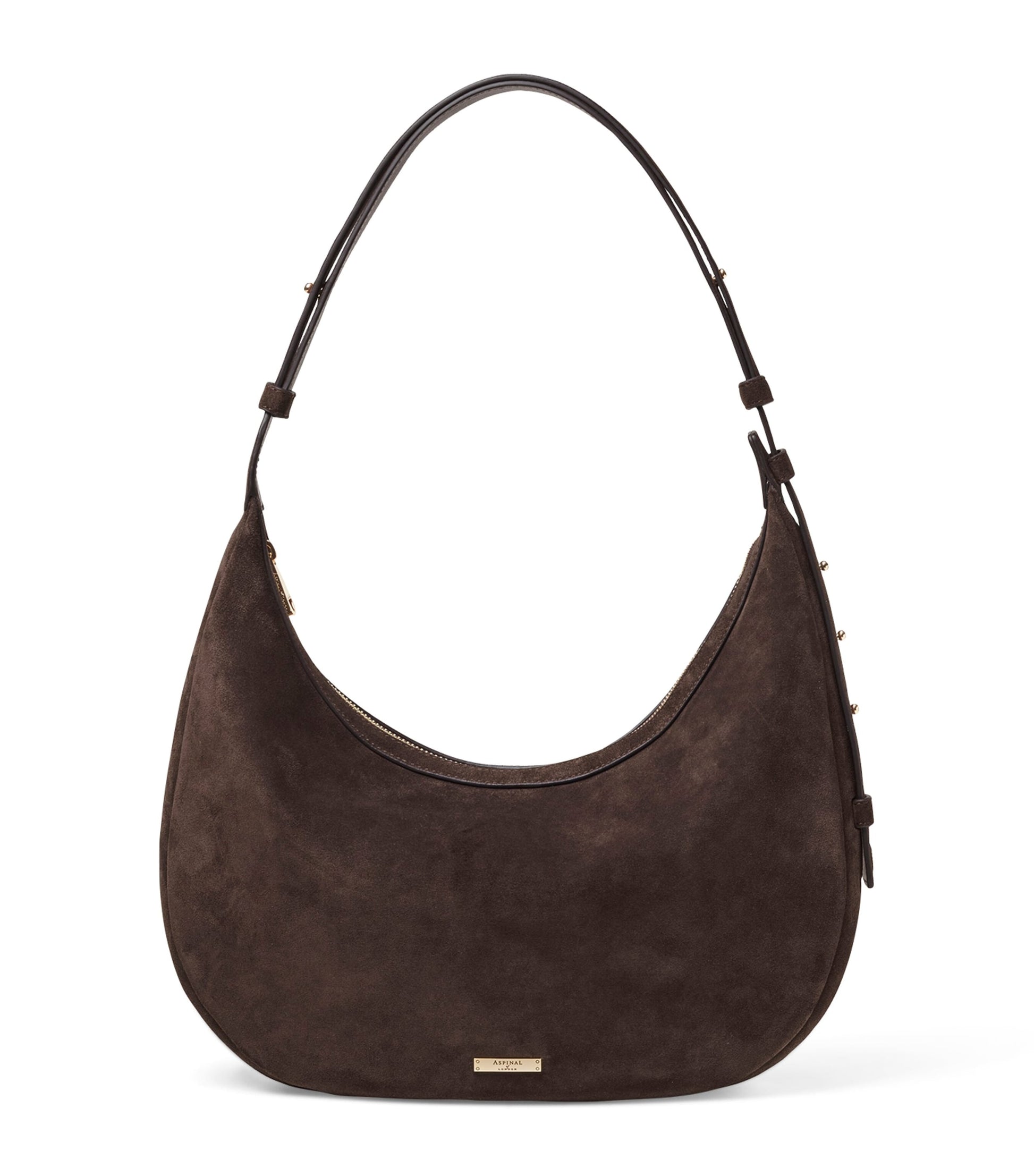 Suede Hudson Crescent Cross-Body Bag