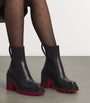 Christian Louboutin Black Marchacroche Dune Leather Heeled Boots 85