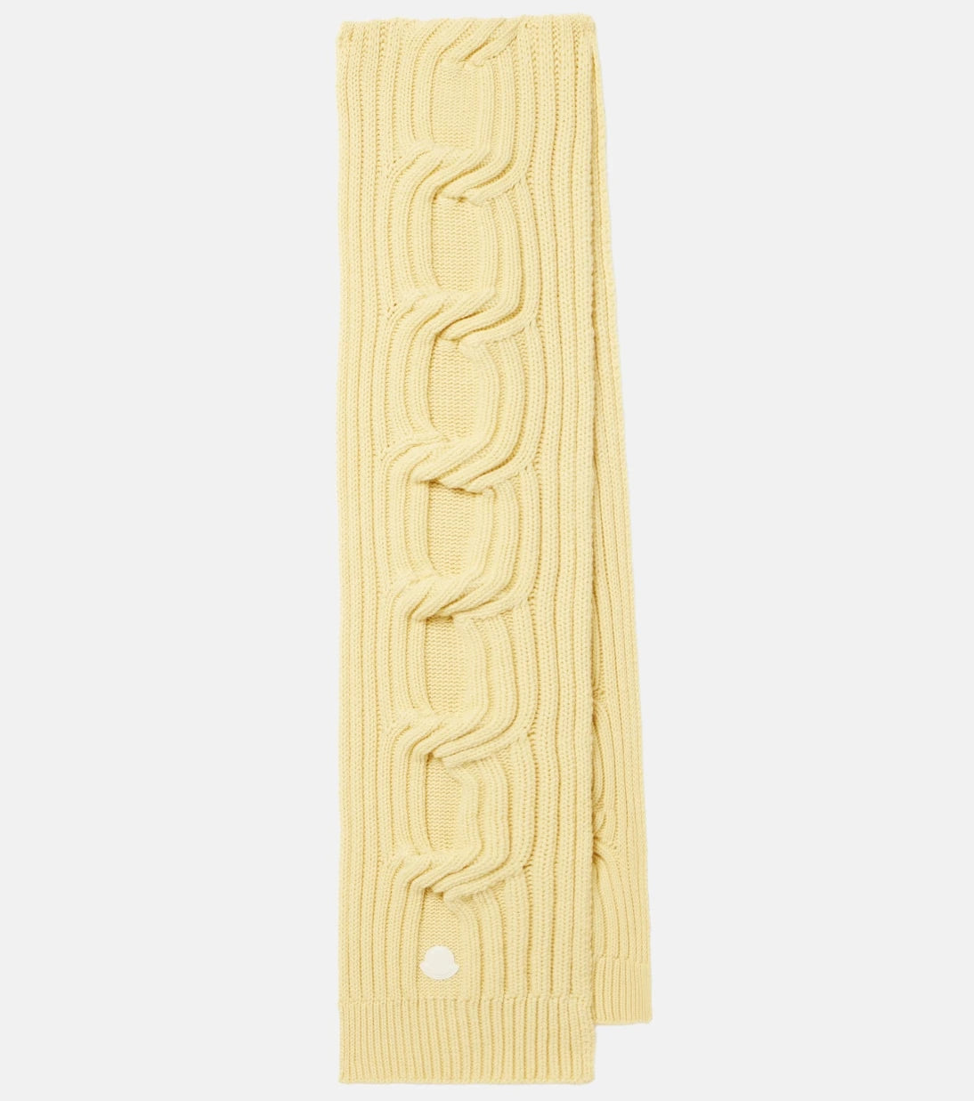 Moncler - Cable-knit wool and cashmere scarf