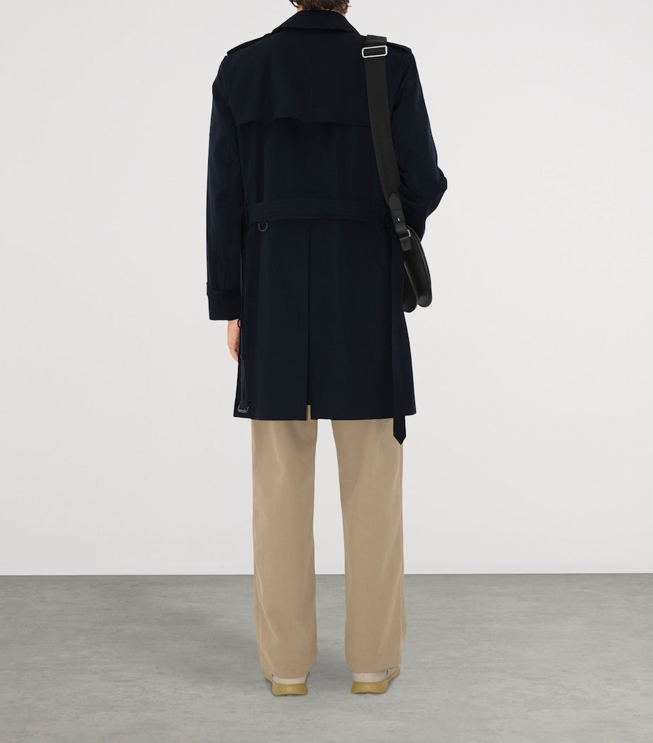 Blue Mid-Length Kensington Heritage Trench Coat