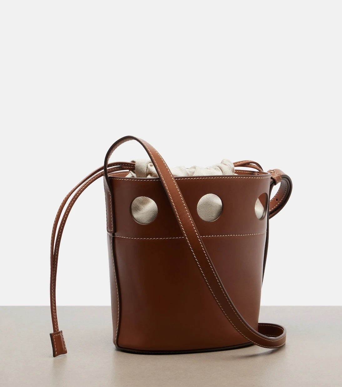 Miu Miu - Perforated leather bucket bag