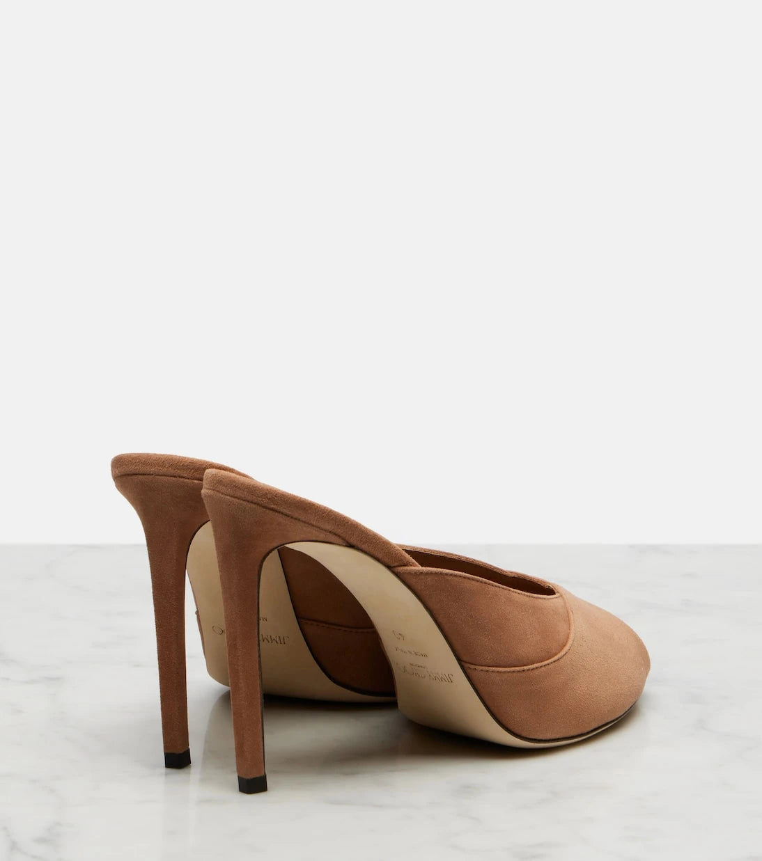 Jimmy Choo - Brigitte suede peep-toe mules