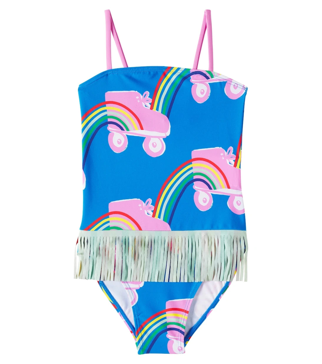 Stella McCartney Kids - Printed ruffled swimsuit